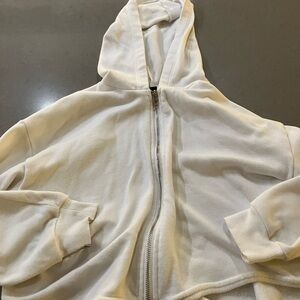 White Zip-Up Hoodie (Girls)